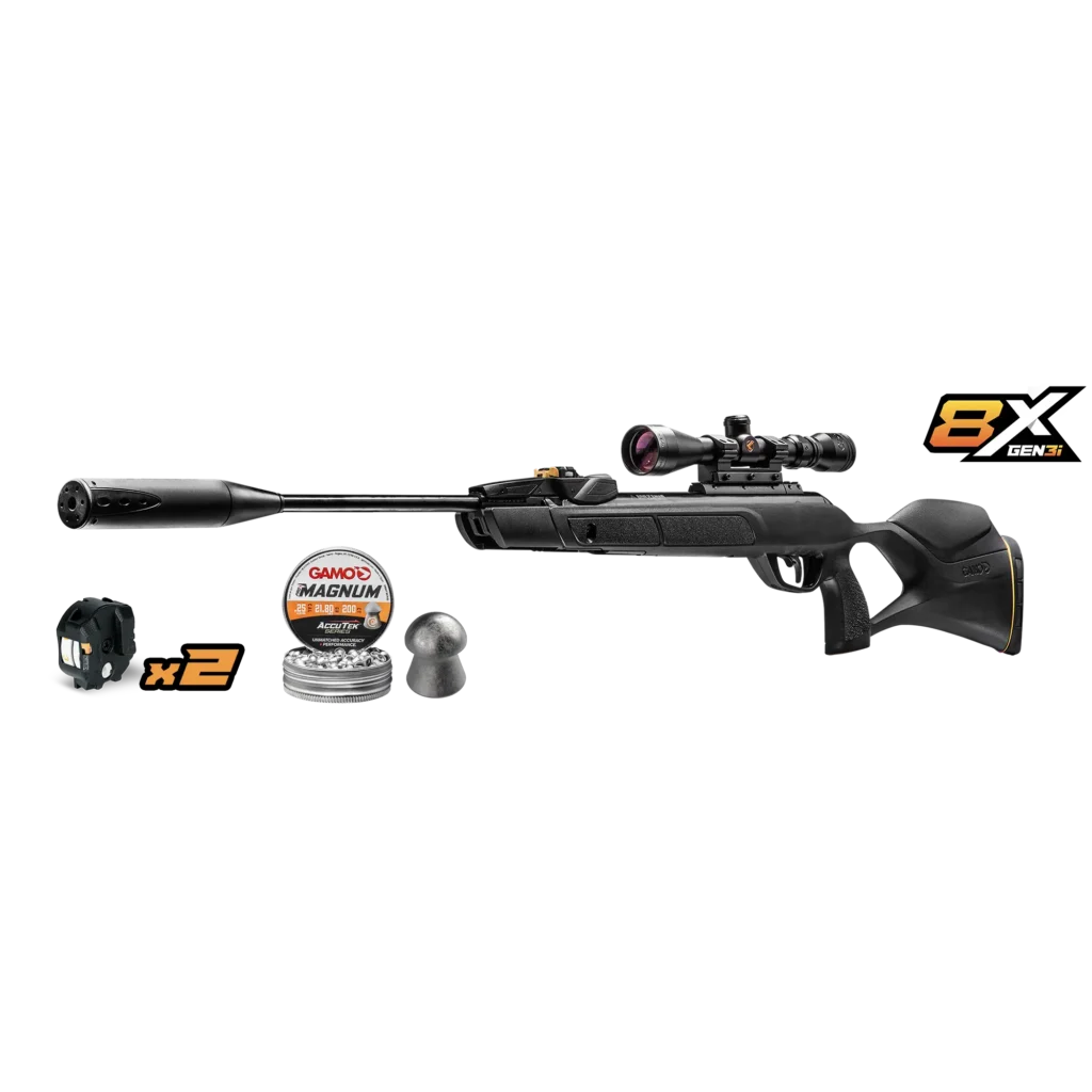 61100390635254_KIT-2-1024x1024 Gamo Swarm Power 8X GEN3i .25 Cal Air Rifle Kit - Image 1