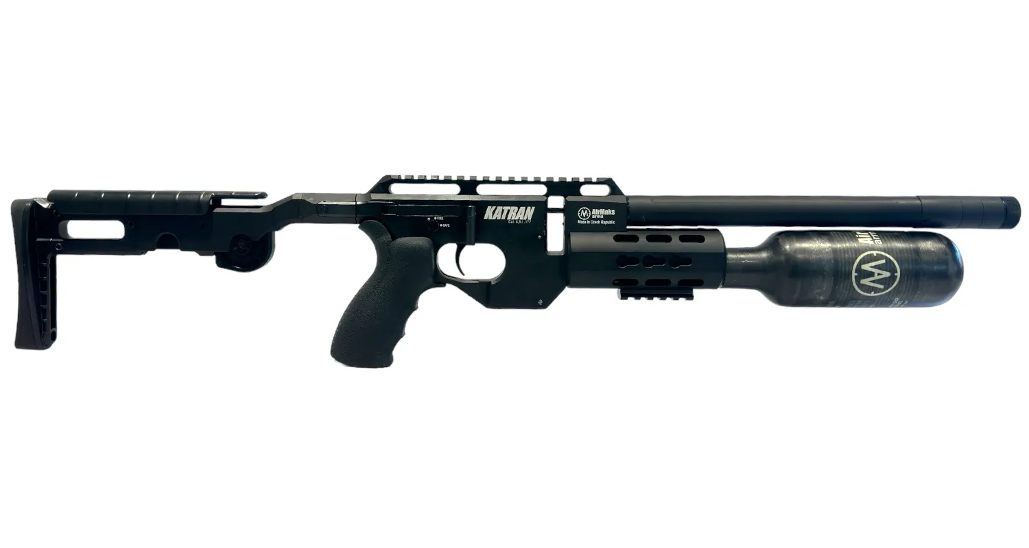 Air-Maks-Katran-Carbon-Bottle-Black-Tactical-PCP-Air-Rifle AirMaks Katran B Compact PCP Air Rifle - Image 1