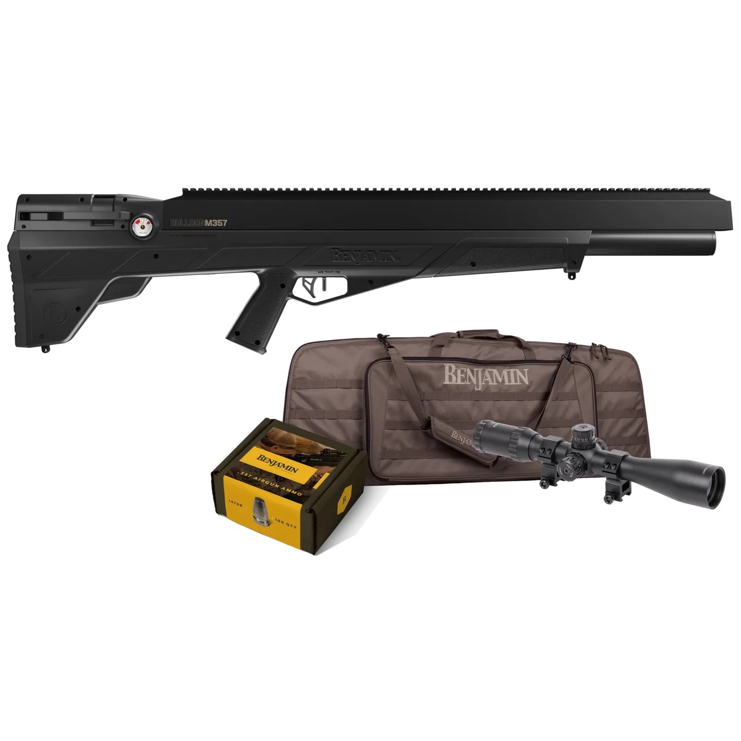 Bulldog20M35720Kit-1-1-1-1-1-1 Benjamin Bulldog M357 PCP Air Rifle Kit - Image 1